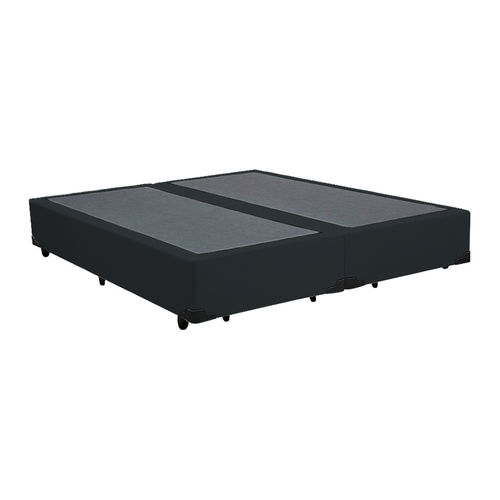 Cama Box Casal Bipartido  Suede Preto 40x...