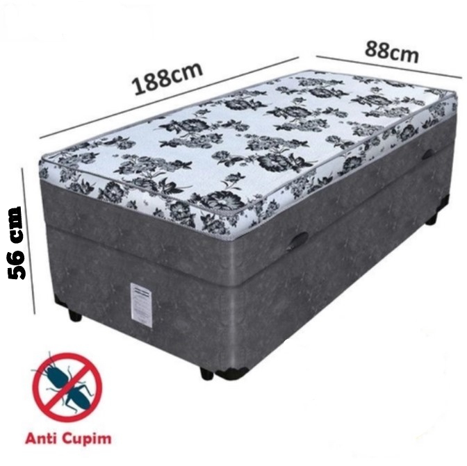 Cama Box Baú Solteiro 88 Conjugado de Mol...