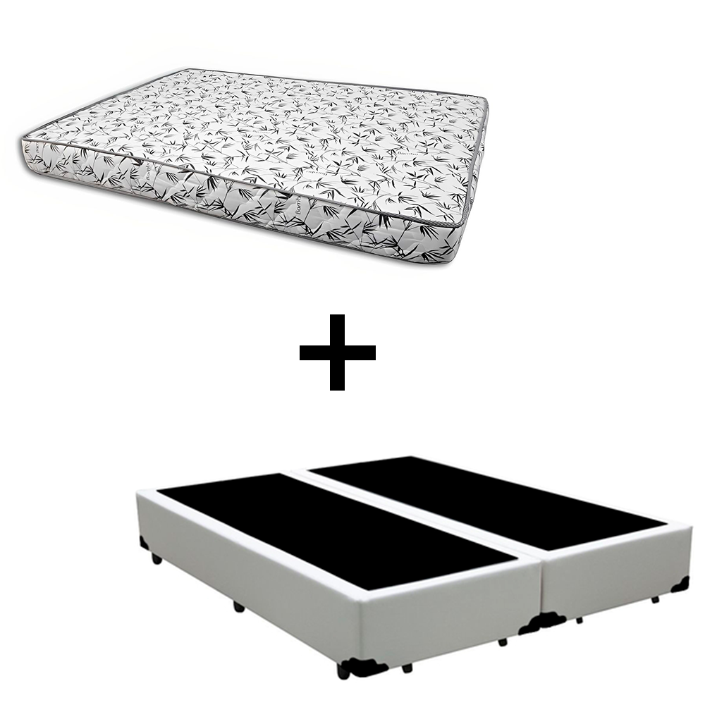 Cama Box Queen 158 - Tecido Sintético Bra...