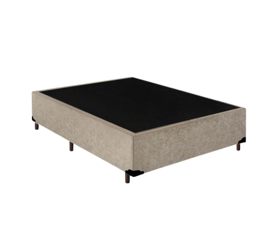 Cama Box Casal Sintetico Bege - 30x138x188