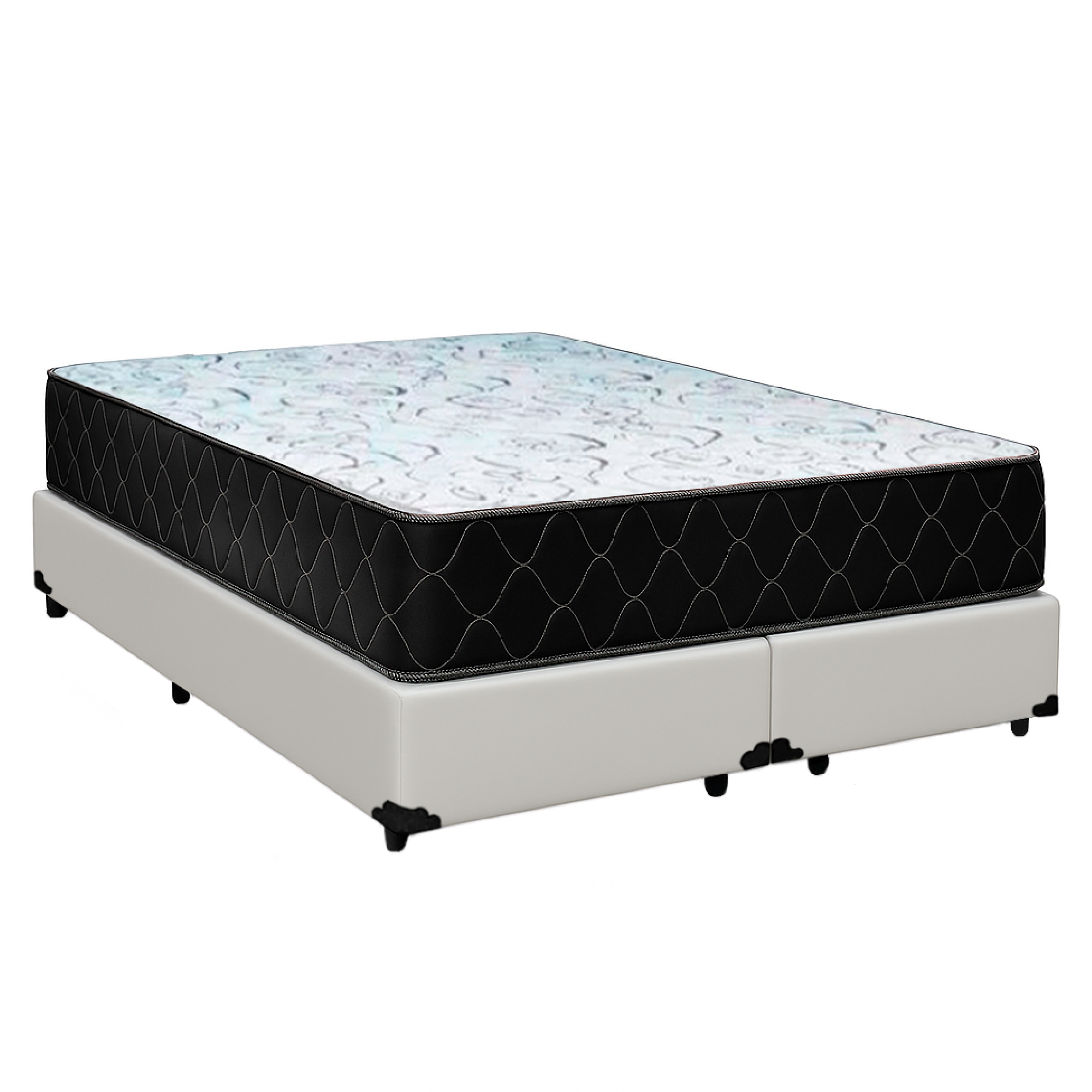 Cama Box Casal 138 Bipartido Tecido Sinté... Cama Box Casal 138 Bipartido Tecido Sinté...