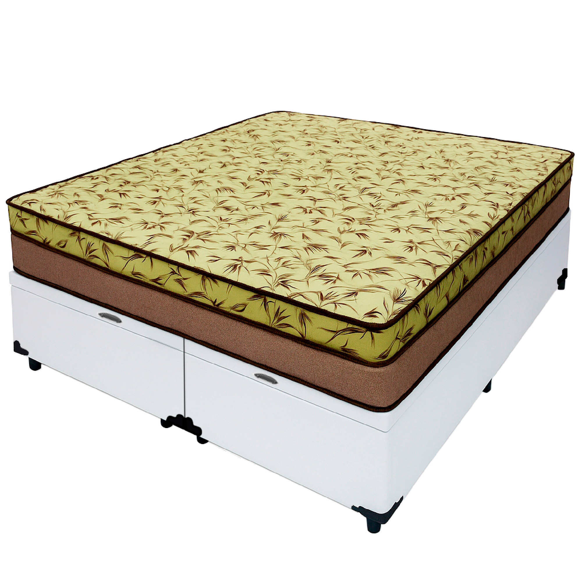 Cama Baú Casal 138 Bipartido Tecido Sinté...
