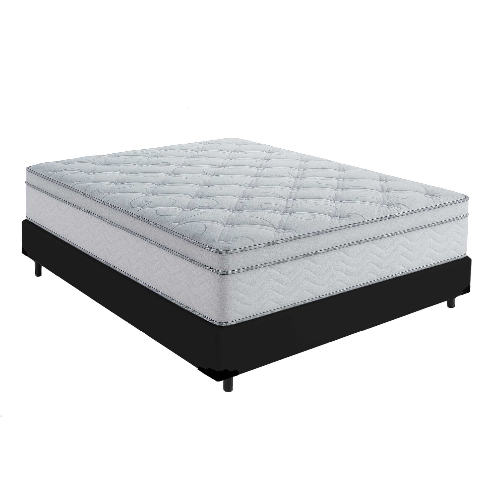 Cama Box Casal 138 Tecido Sintetico Preto...