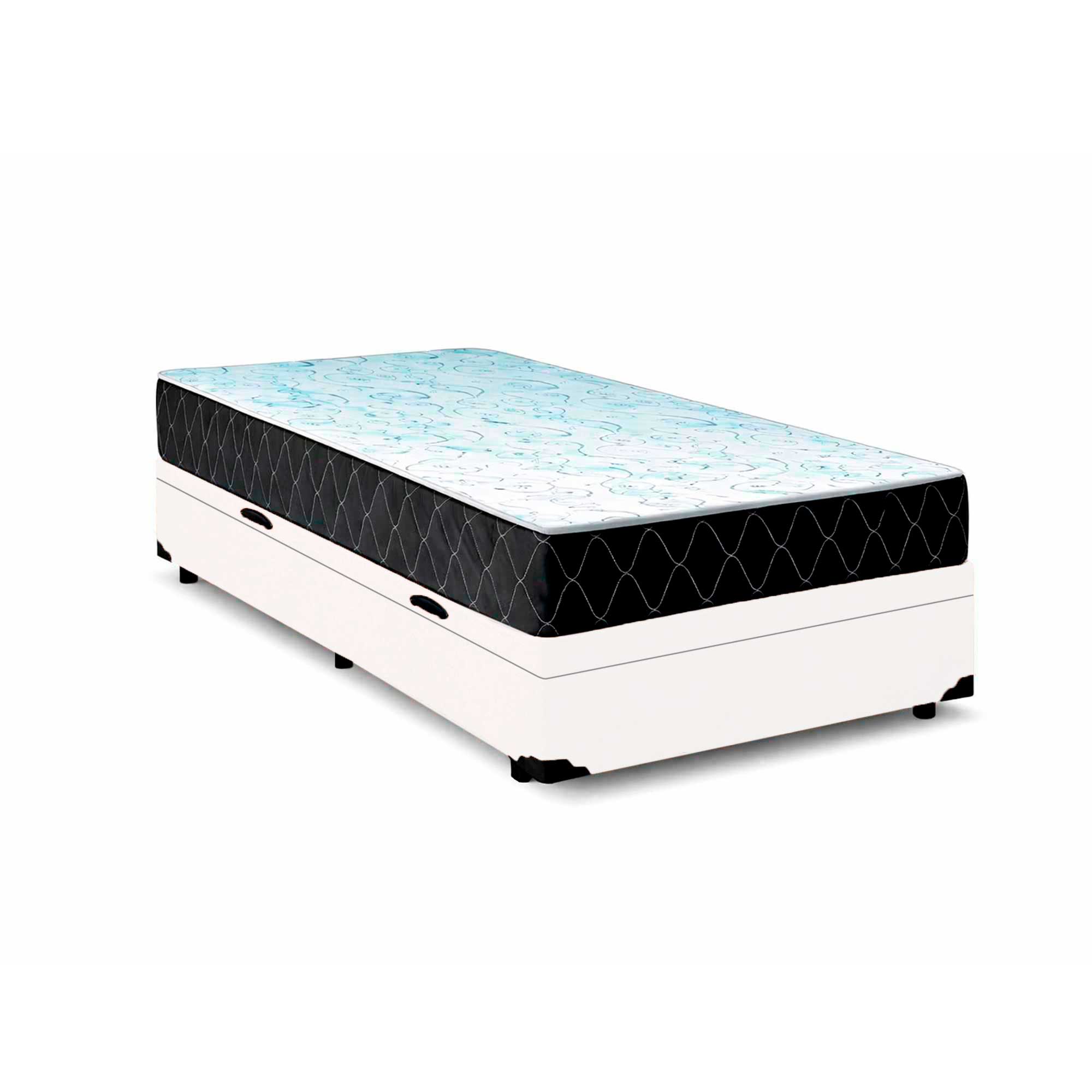 Cama Box Baú Solteiro 88 Tecido Sintético...