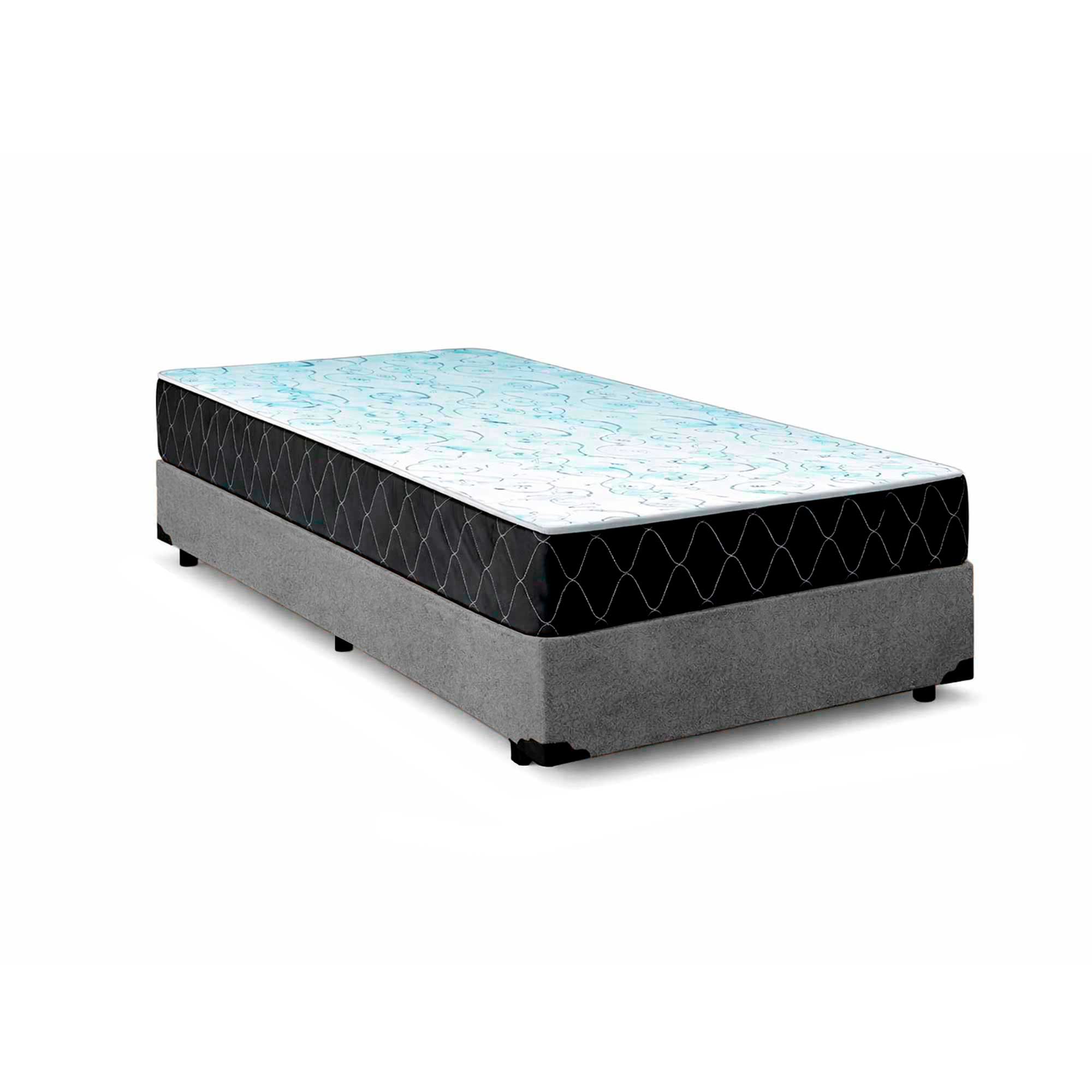 Cama Box Solteiro 88 Suede Cinza Com Colc...